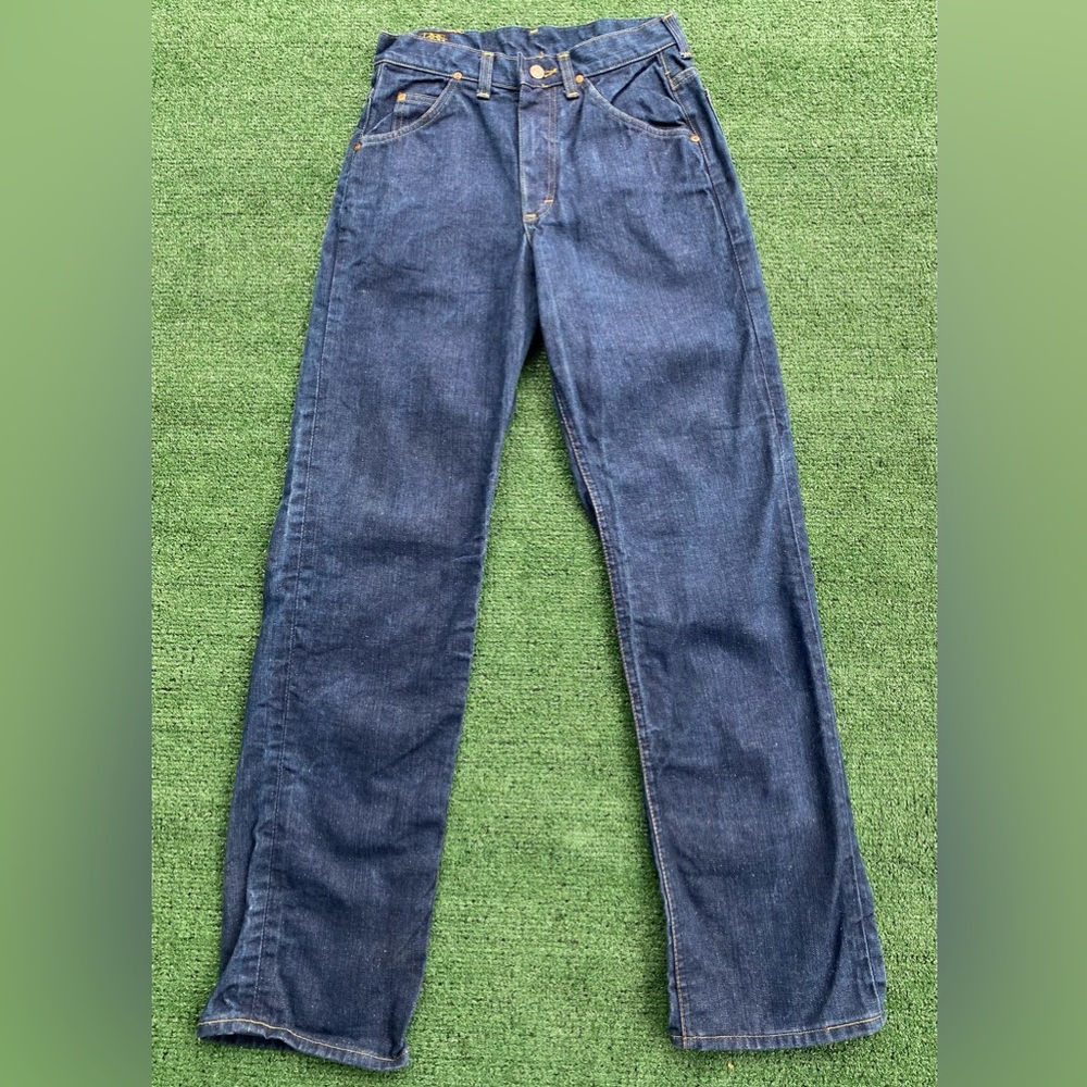 VTG 60’s LEE Riders Sanforized Leather Label Jeans Men’s SZ 27”x 30” Union Made